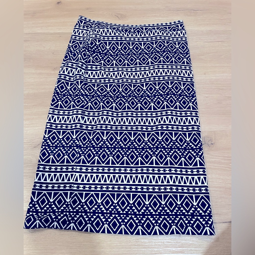 Brand New Pixley Alicia Black and White Patterned Pencil Skirt Size Small